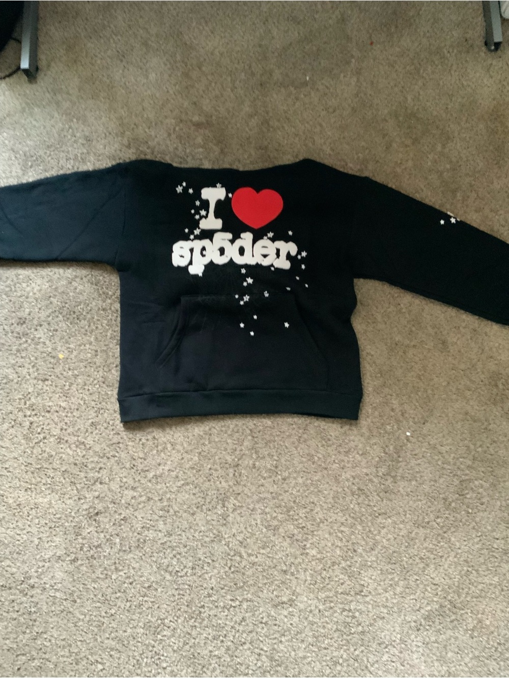 I Heart Spodder Black Graphic Crewneck Sweater